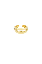 Mehrlagiger Spiralring - Goldfarben