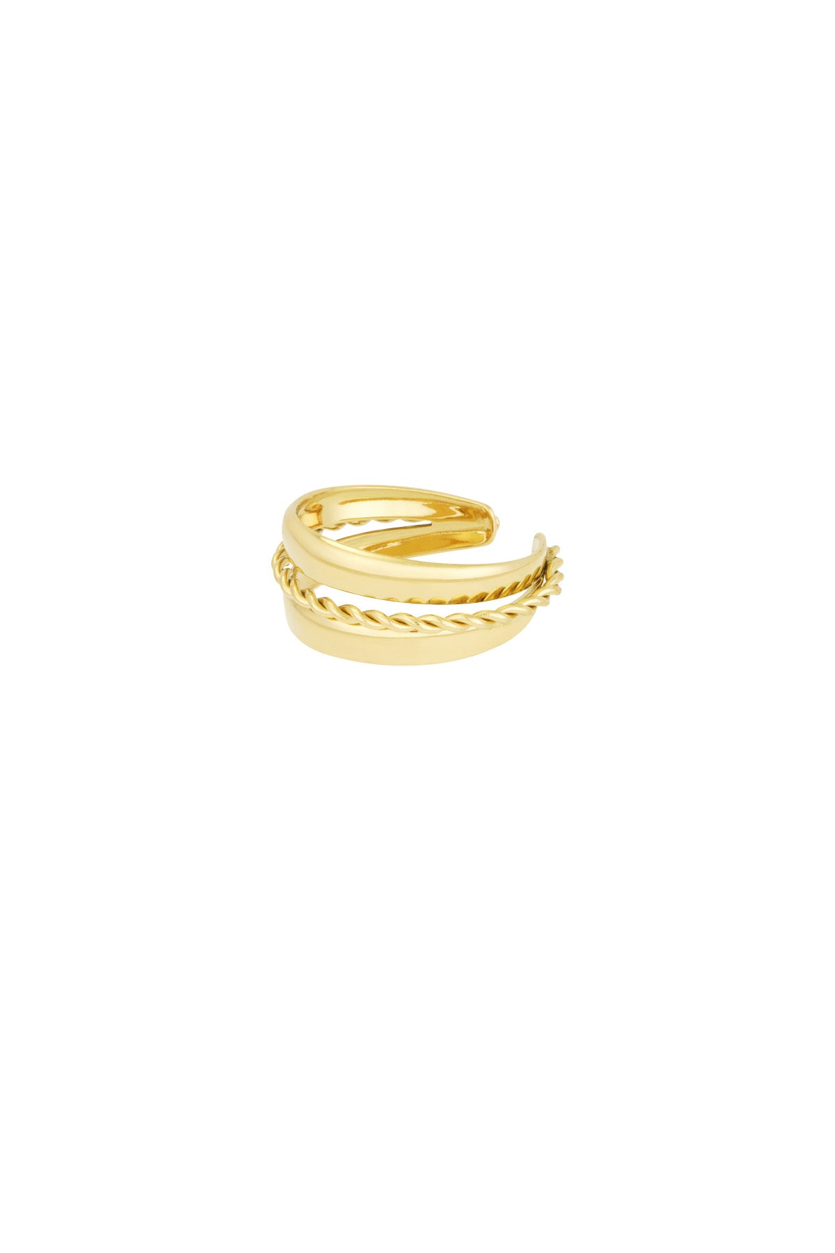 Mehrlagiger Spiralring - Goldfarben