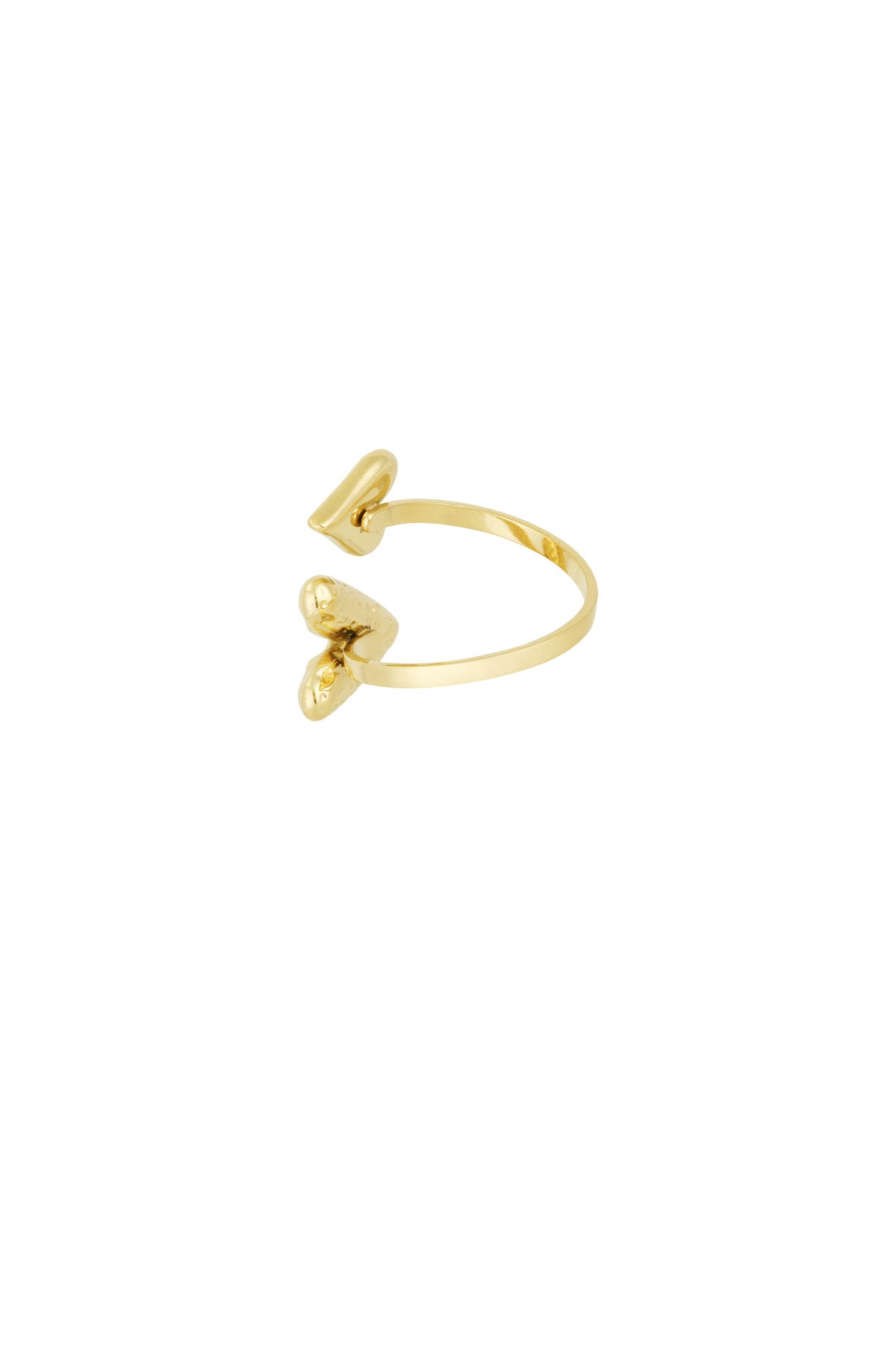 Doppelter Zuneigungsring - Goldfarben