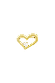 Brosche Bling Herz - Goldfarben