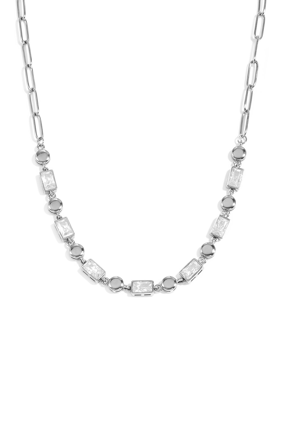 Halsketten mit Anhänger aus Edelstahl, geometrische Form, schlichte Alltags-Serie, Damenschmuck