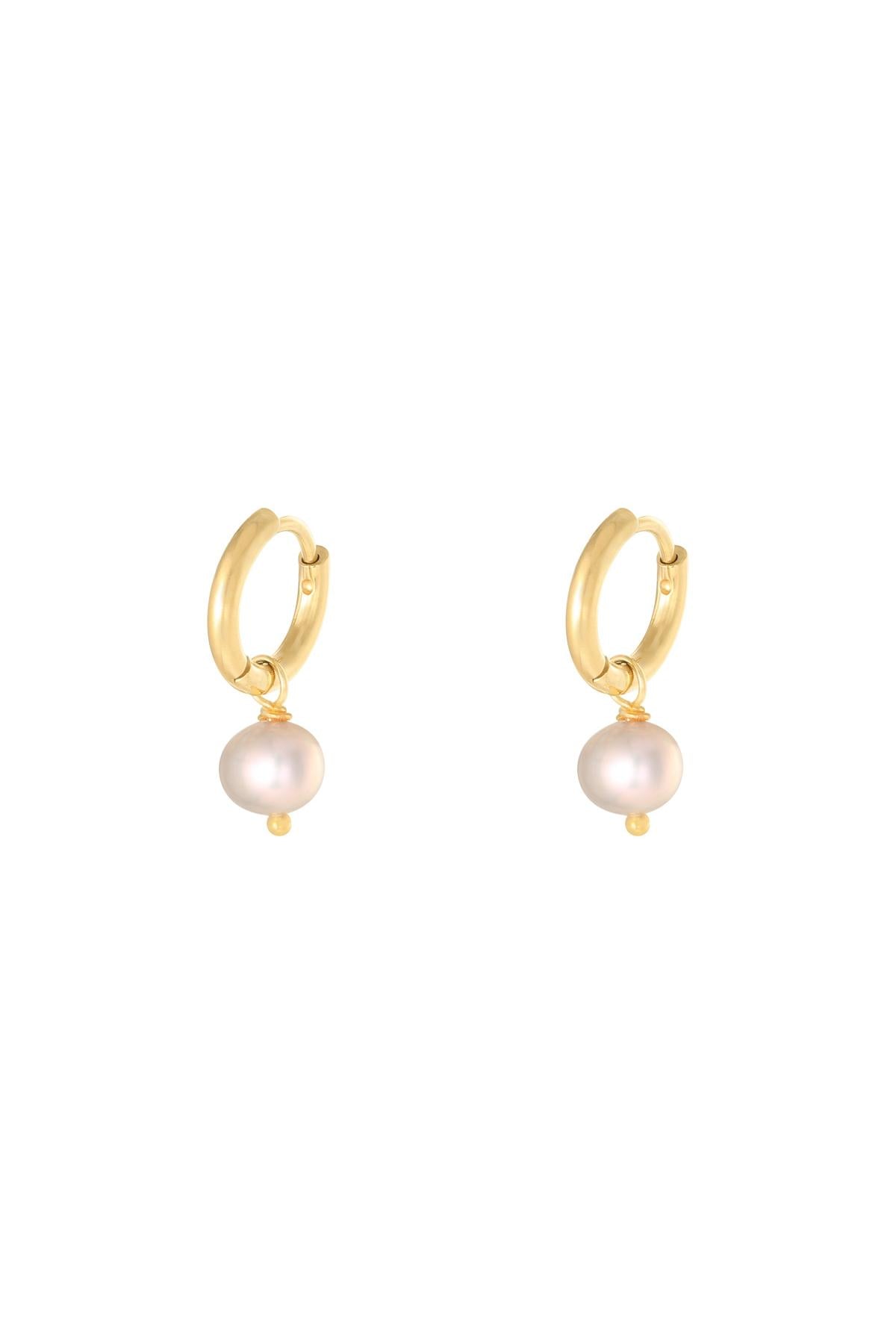 Ohrringe Pearl Of The Sea Grau Edelstahl