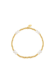 Armband pearl mix Goldfarbe Edelstahl