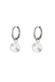 Edelstahlohrringe Kreis Silber