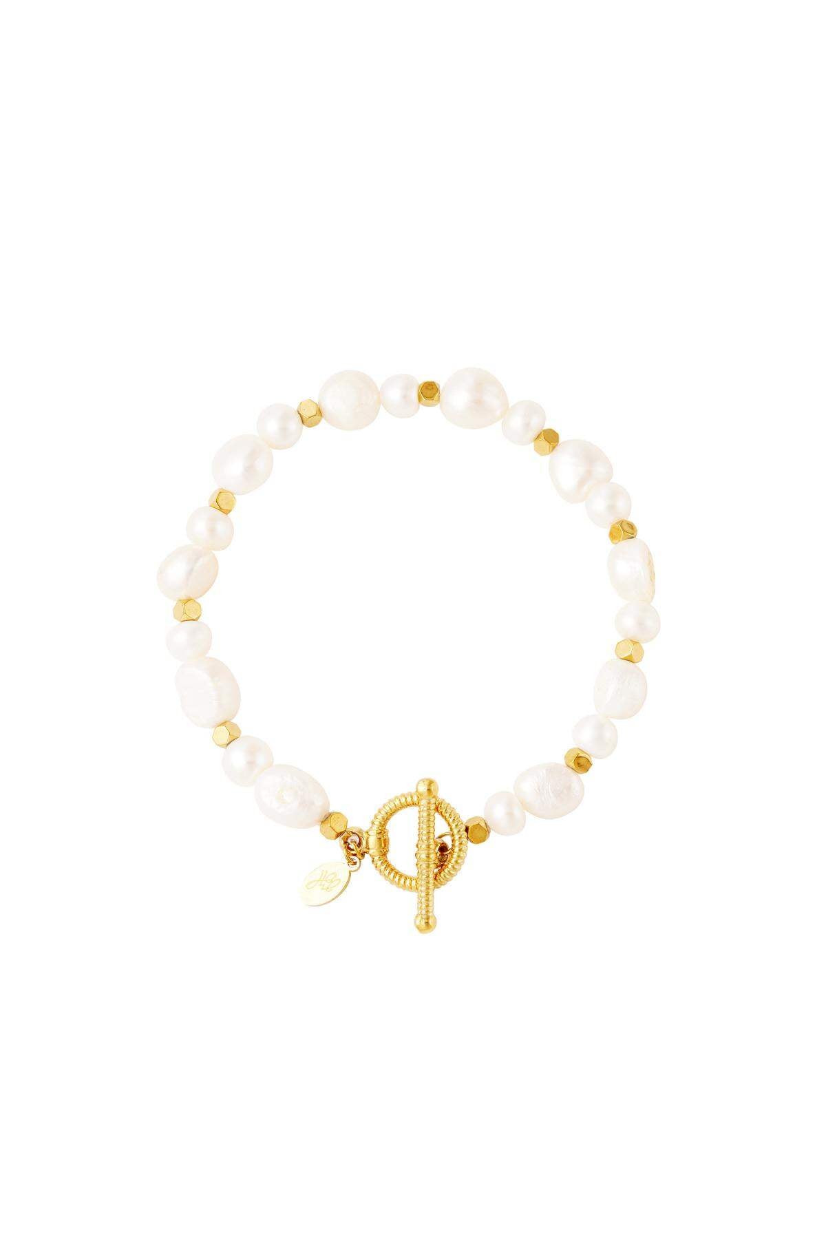 Perlenarmband aus Edelstahl 