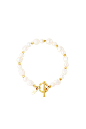 Perlenarmband aus Edelstahl 