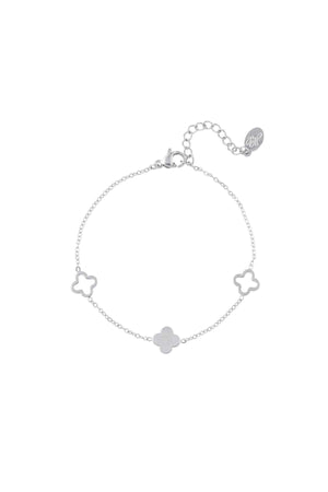 Armband Klee Goldfarbe Edelstahl
