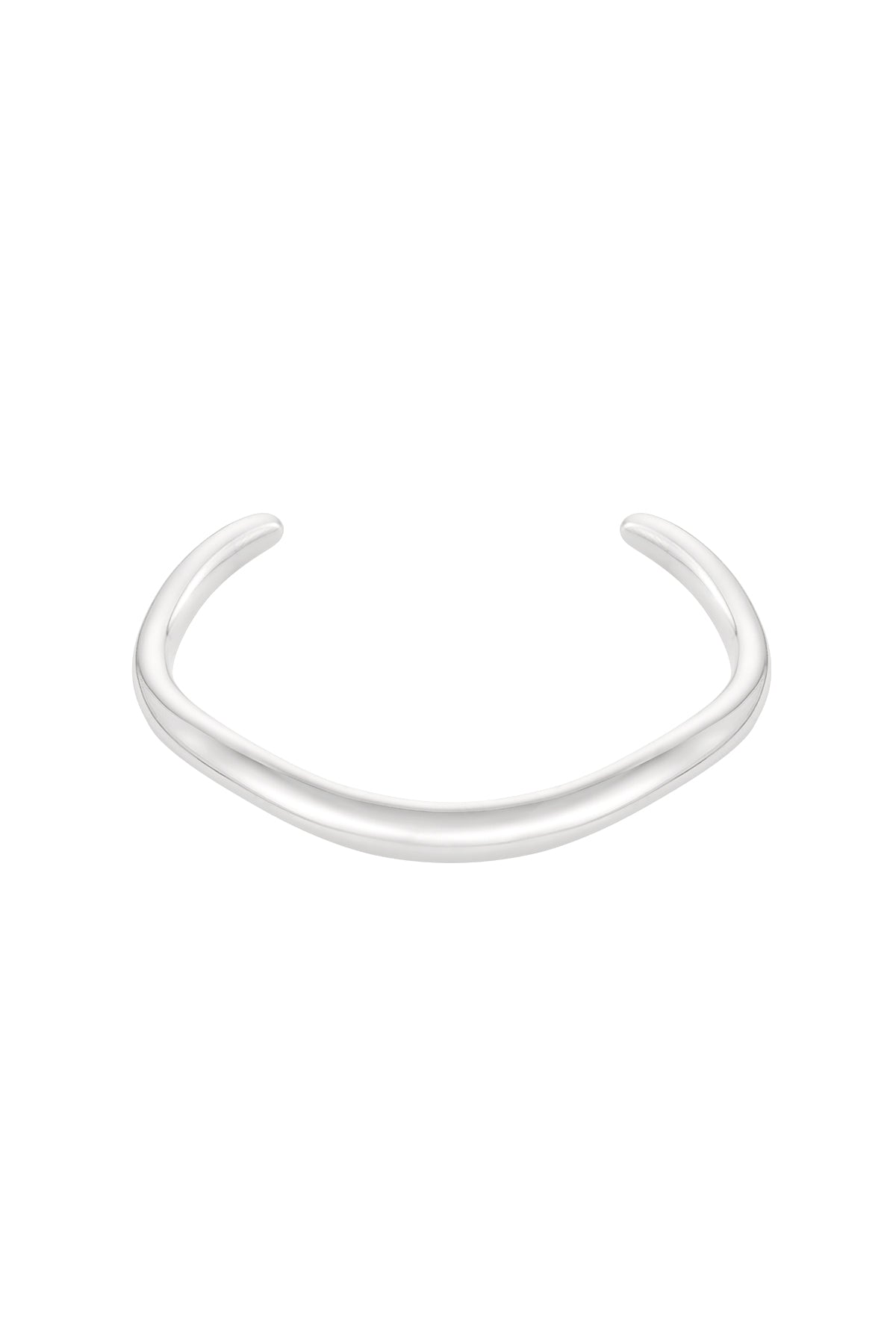 Yehwang Armreif Good Babe in Silber, offenes Design, Vorderansicht