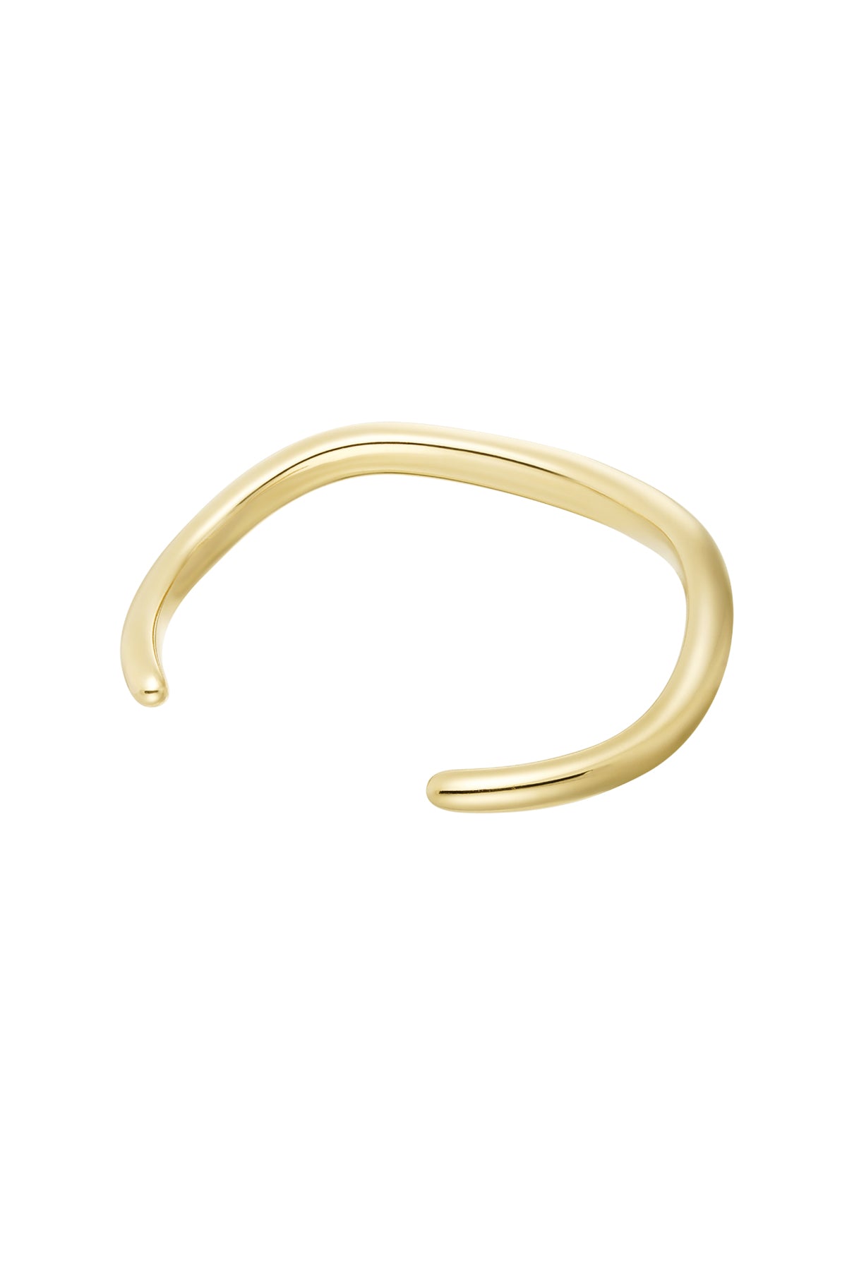 Yehwang Armreif Good Babe in Gold, gebogene Form, Produktansicht