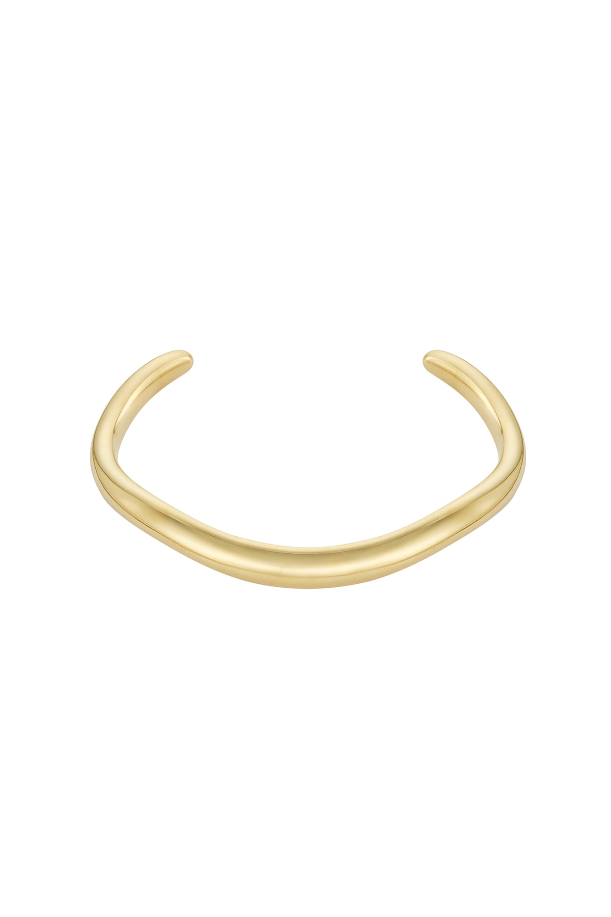 Yehwang Armreif Good Babe in Gold, offenes Design, Vorderansicht