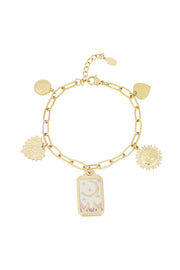 Charm-Armband magischer Mond - Goldfarben