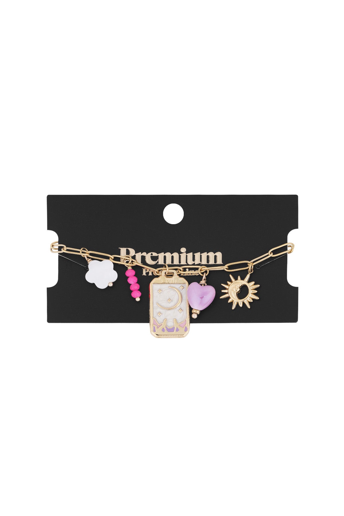Charm-Armband kleiner Mond - Goldfarben