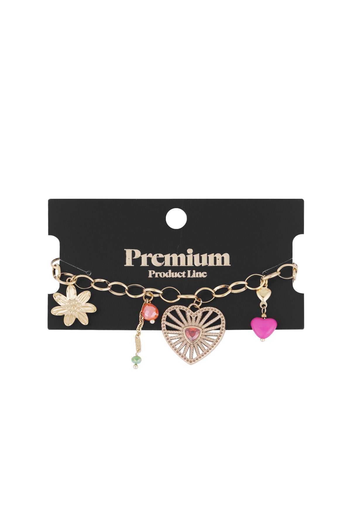 Charmantes Charms-Armband - goldfarben