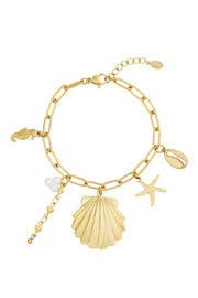 Großes Beachy-Armband – Goldfarben