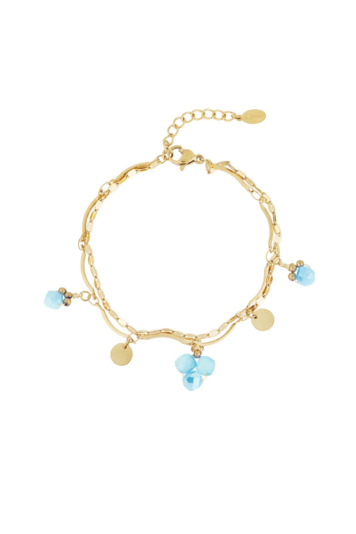Blaues Perlenarmband