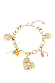 gliederarmband mit großen charms 