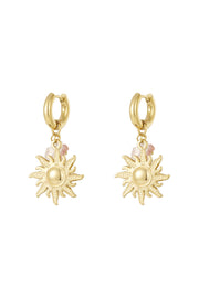Edelstahl Tropfen Ohrringe Sonne/Mond Casual Täglich Einfache Serie frauen schmuck
