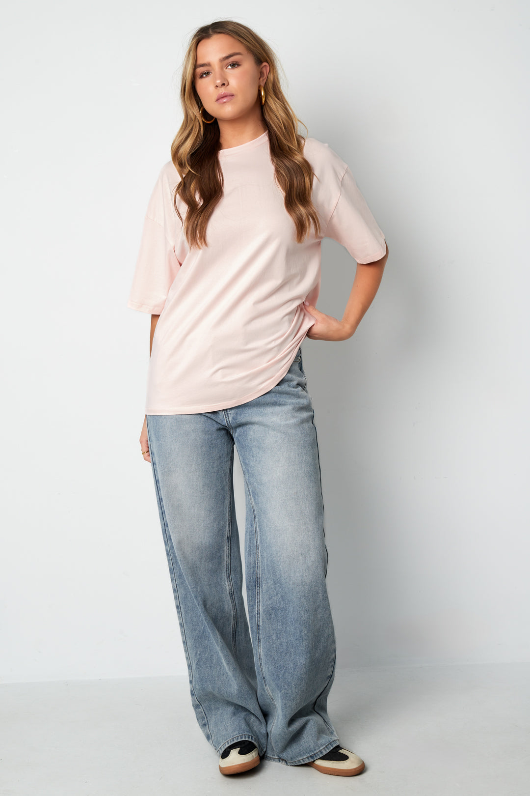 Cotton Damen T-Shirt Casual Letters