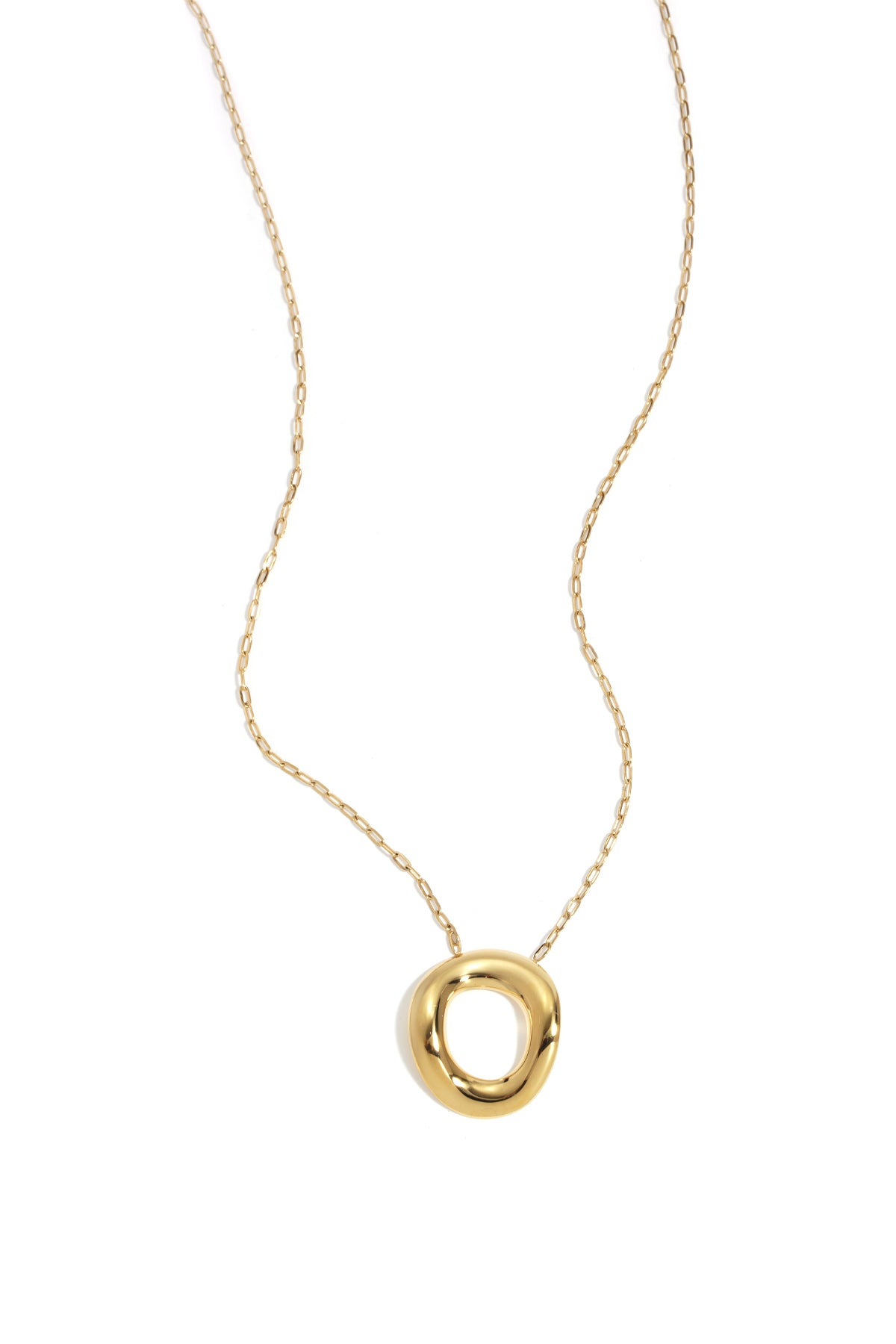 Edelstahl Anhänger Halsketten Kreis Casual Daily Simple Series Damenschmuck