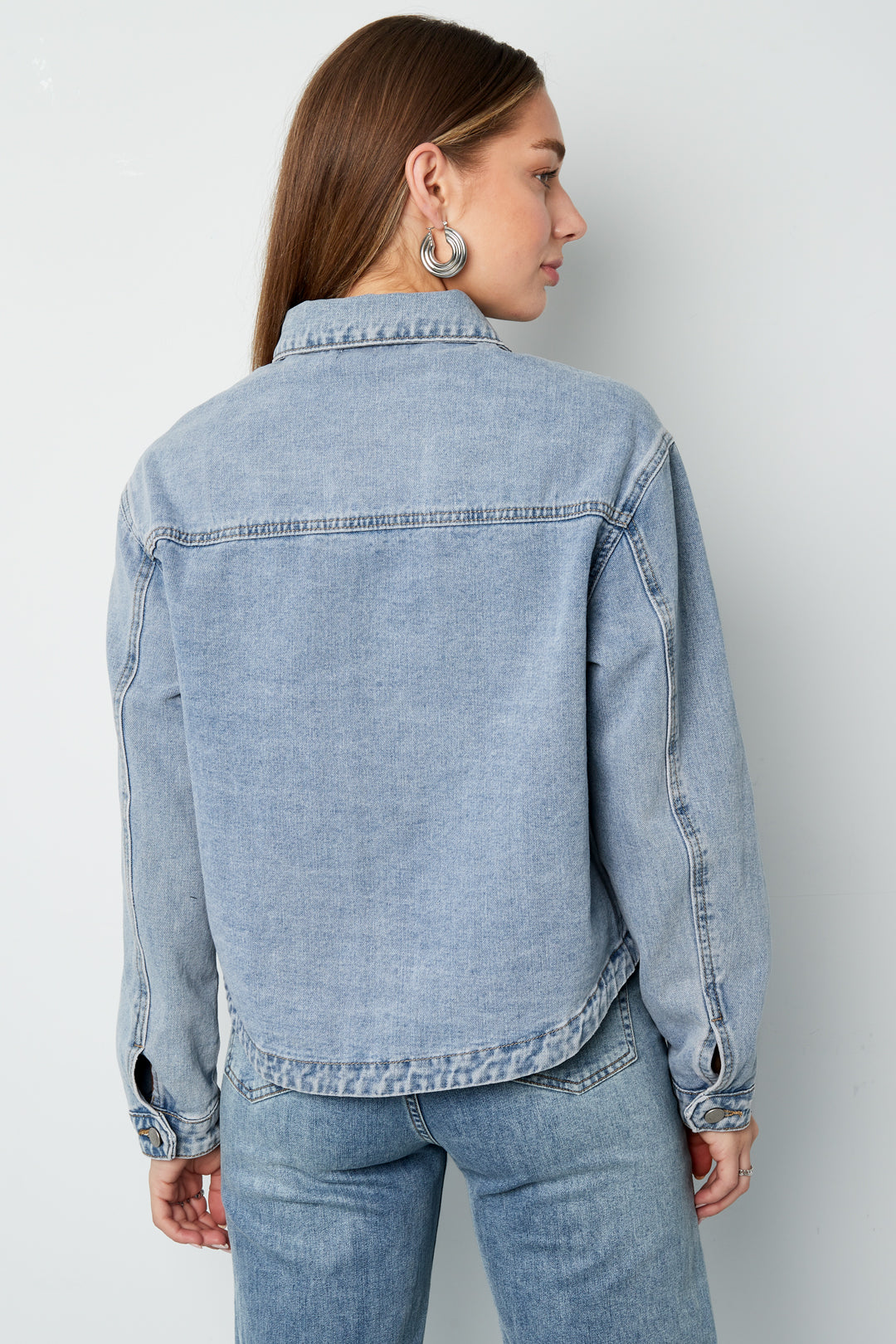 Denim Damenjacke Classic Fit mit Markenlogo Patch