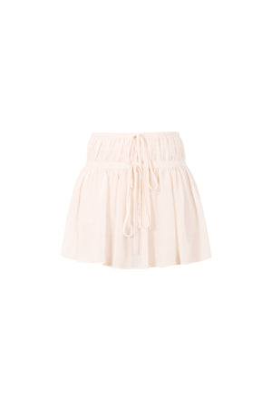 Gimme Spring/Summer Woven Mini Skirt - Apricot, Rose Red & Green