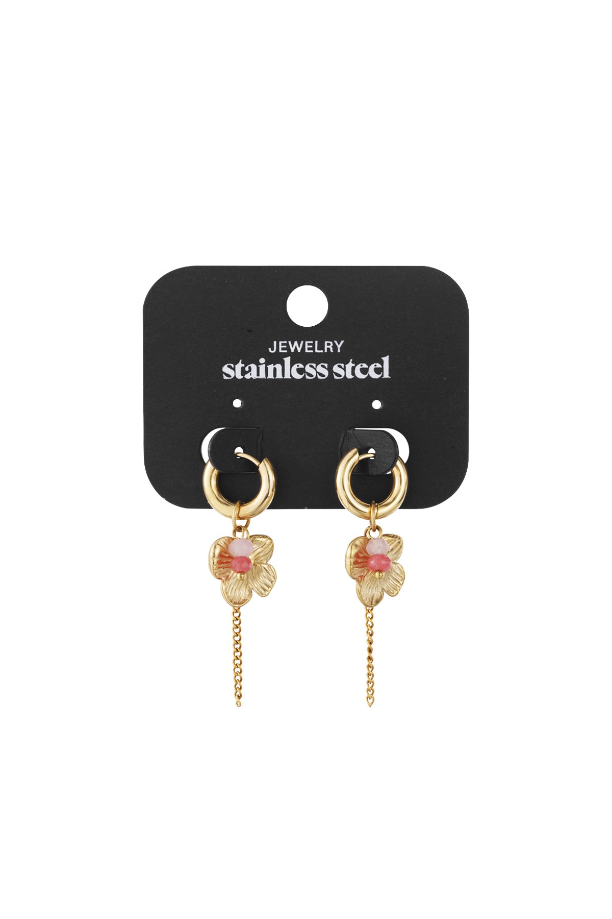 Edelstahl Tropfen Ohrringe Blume Casual Täglich Einfache Serie frauen schmuck