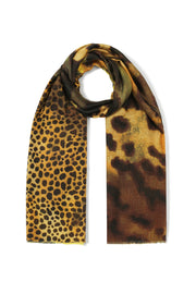 Sommerschals mit Leopardenmuster, schlichtes Polyester, Alltagsaccessoires