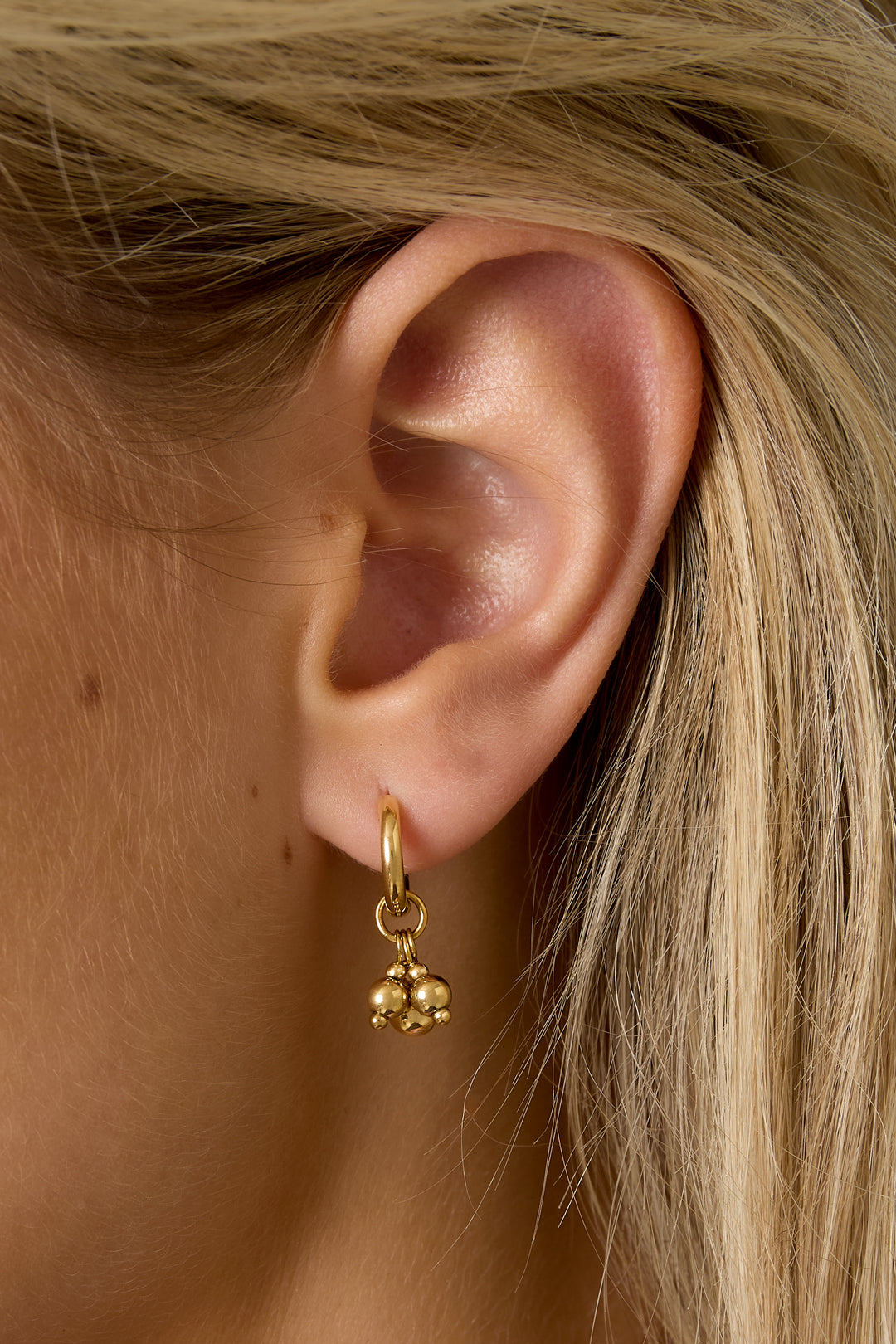 Edelstahl Tropfen Ohrringe unregelmäßige form Casual Täglich Einfache Serie frauen schmuck