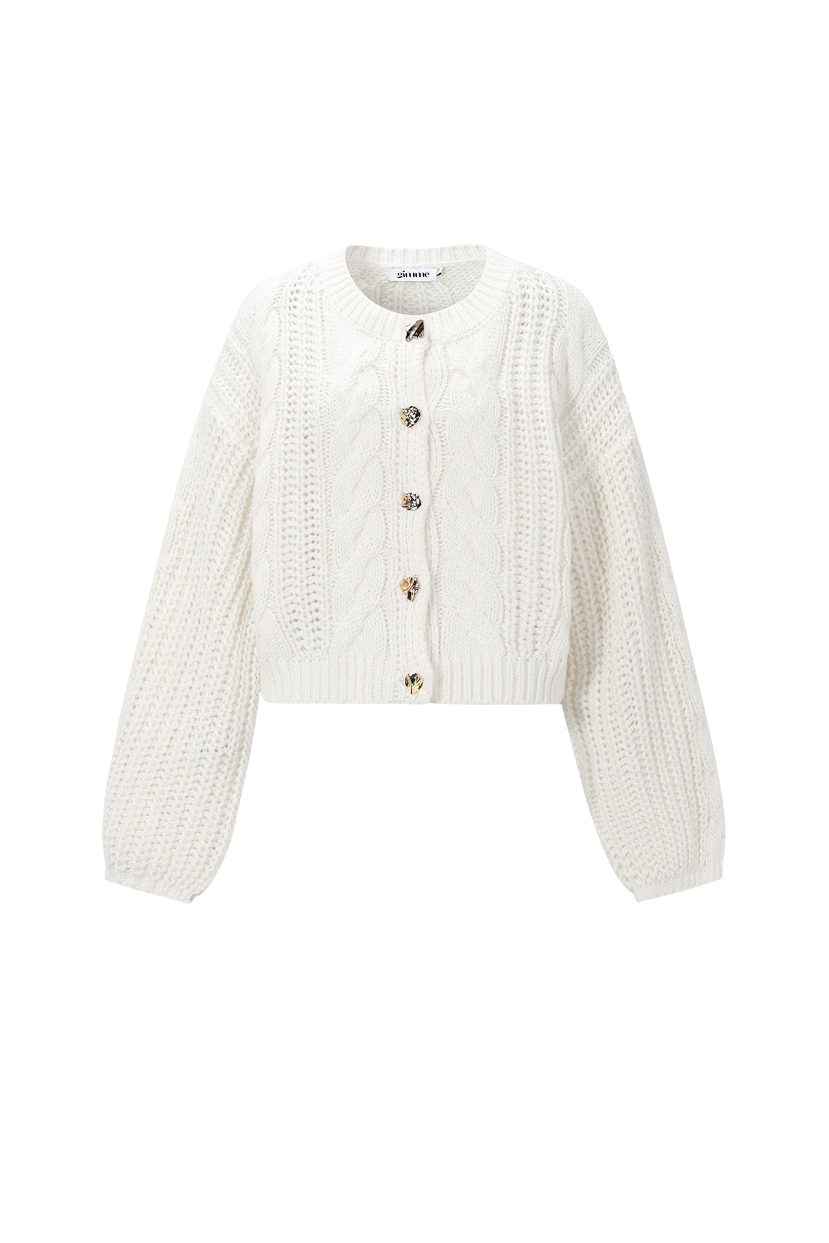 Zopfmuster-Strickjacke