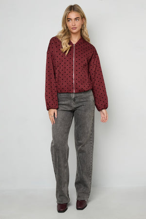 Gepunktete Jacke