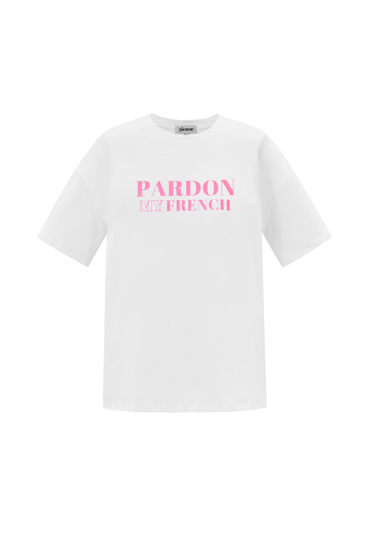 Cotton Damen T-Shirt Casual Letters