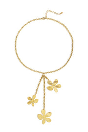 Edelstahl Anhänger Halsketten Blume Casual Täglich Einfache Serie Damenschmuck