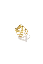 Minimalistische Ringe aus Edelstahl, Herzform, schlichte Alltags-Serie, Damenschmuck