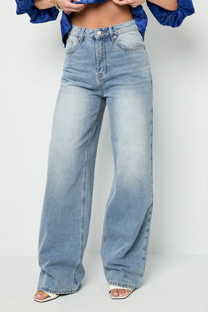 Gimme Wide Leg Cotton Denim Pants for Spring/Summer