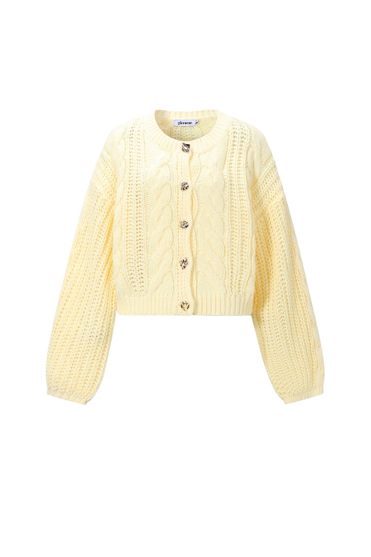 Zopfmuster-Strickjacke
