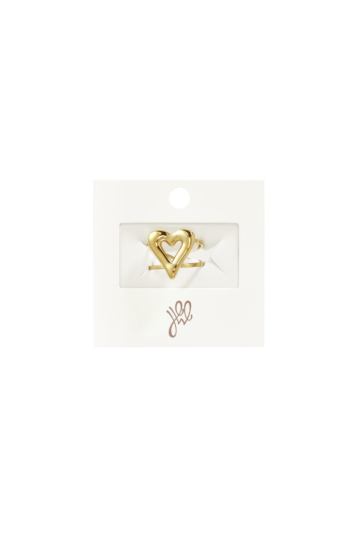 Minimalistische Ringe aus Edelstahl, Herzform, schlichte Alltags-Serie, Damenschmuck