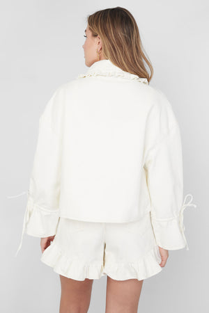 Gimme Cotton Bow Jacket: Spring/Summer Casual Elegance