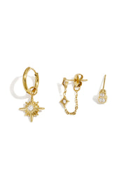 Ohrring-Sets aus Edelstahl, geometrische Form, schlichte Alltags-Serie, Damenschmuck