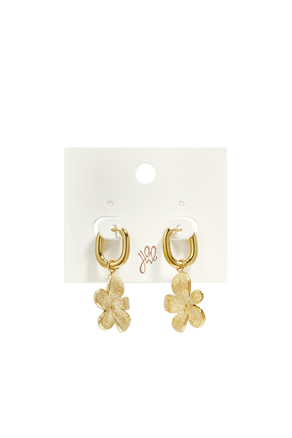 Ohrhänger aus Edelstahl, schlichtes Blumenmuster, schlichte Alltags-Serie, Damenschmuck