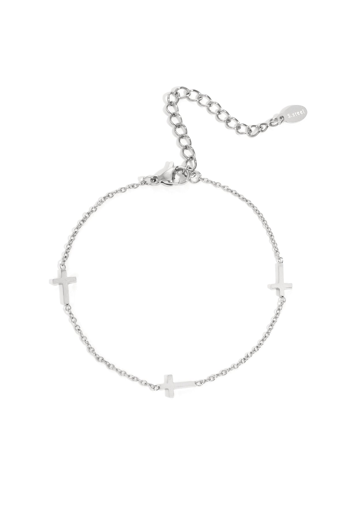 Edelstahl-Kettenarmbänder Kreuz Casual Daily Simple Series Damenschmuck