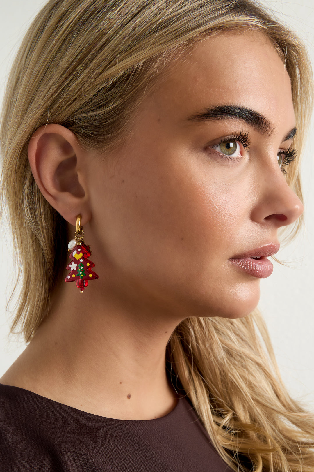 Edelstahl Tropfen Ohrringe pflanze Casual Weihnachten Einfache Serie frauen schmuck