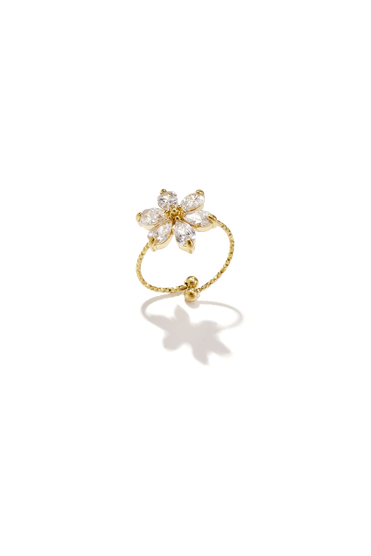 Statement-Ringe aus Edelstahl, Blumenmuster, schlichte Serie, Damenschmuck