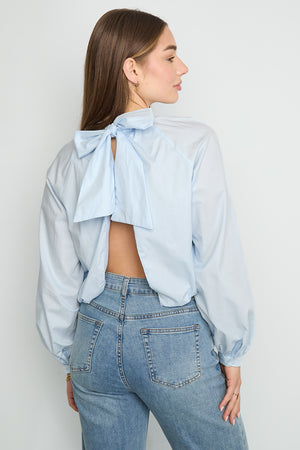 Gimme Cotton Woven Casual Long Sleeve Tops