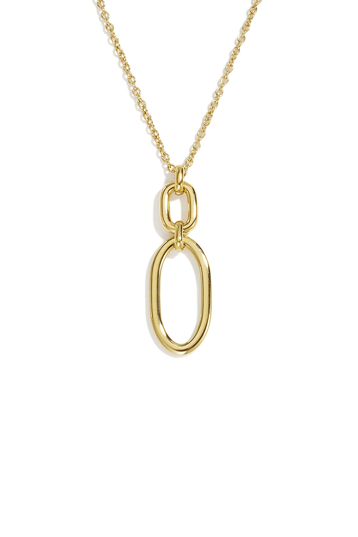 Halsketten mit Anhänger aus Edelstahl, Ellipsenform, schlichte Serie „Alltagsschmuck“, Damenschmuck