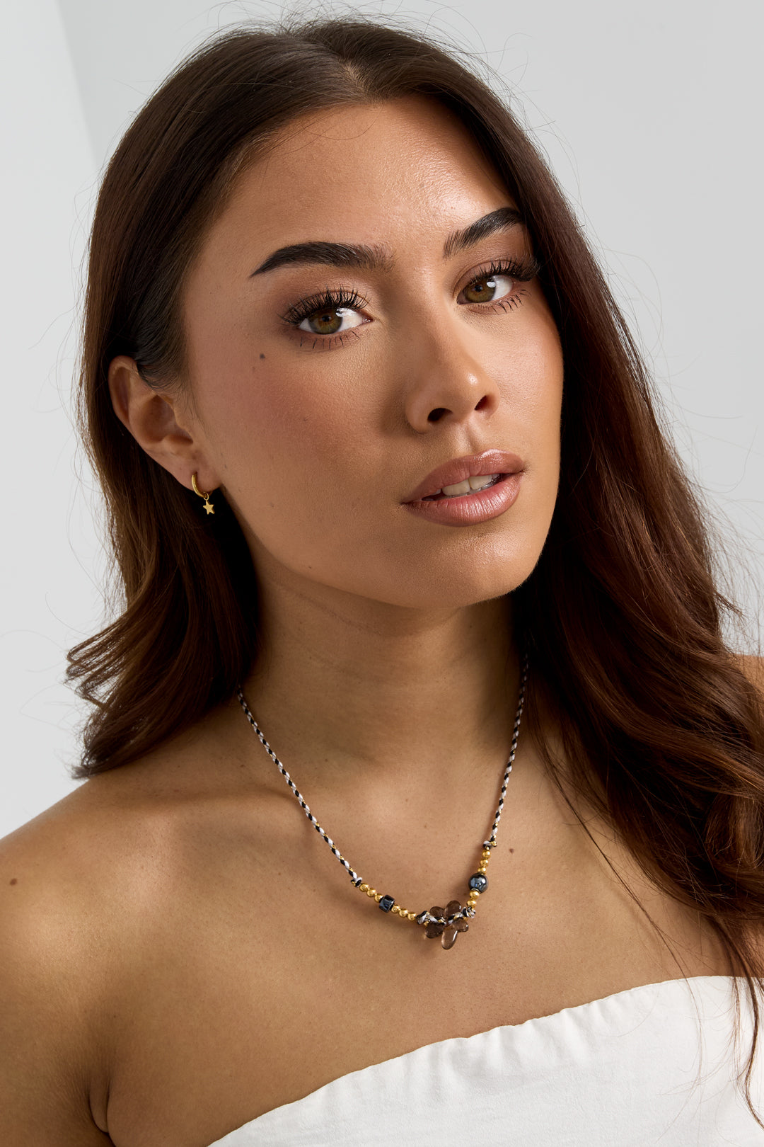 Polyester Perlen Halsketten Blume Casual Täglich Einfache Serie frauen schmuck