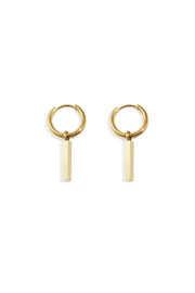 Rechteckige Ohrhänger aus Edelstahl, lässig-schlichte Serie, Damenschmuck