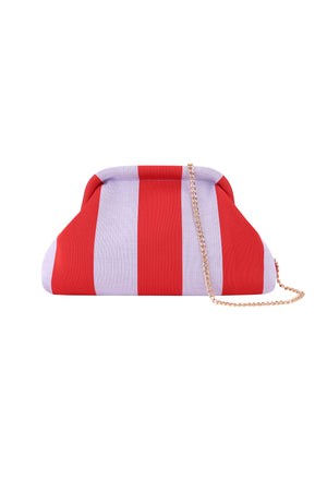 Gestreifte Strandclutch