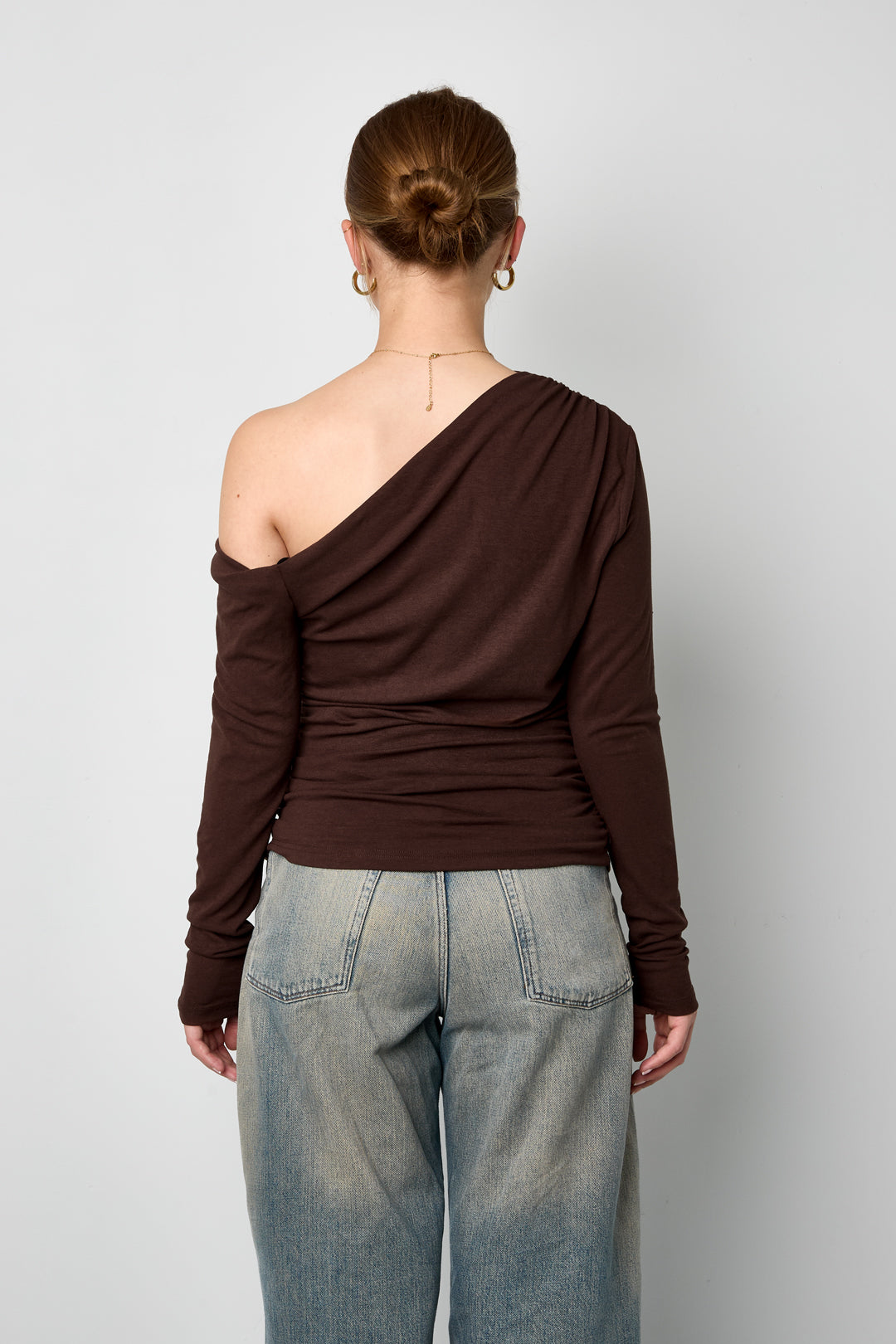 Schulterfreies Langarmshirt