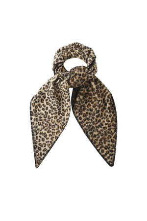 Stylish Khaki and Camel Leopard Print Winter Scarf for Women