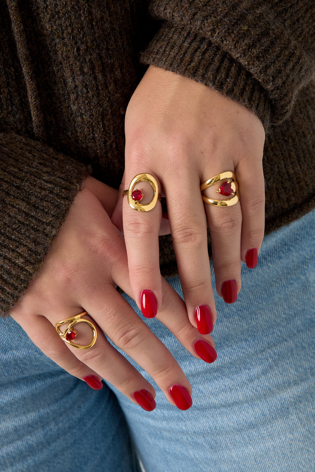 Minimalistische Ringe aus Edelstahl, rund, lässig, schlicht – Damenschmuck